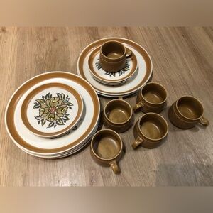 🔷 Denby-Langley Oak Apple | 17 stoneware dishes